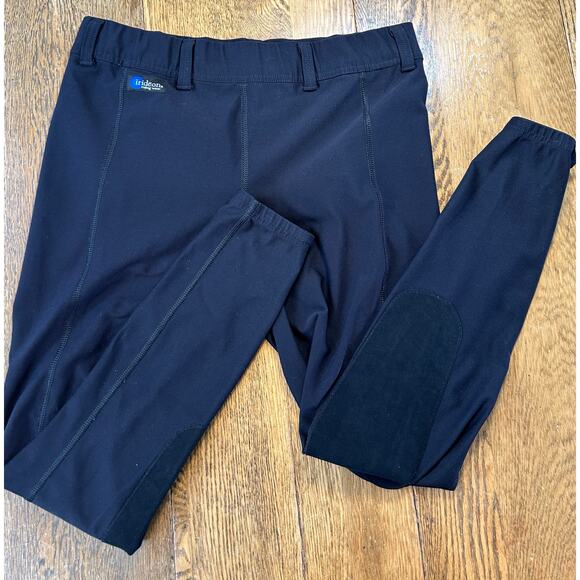 irideon Black Equestrian Leggings Breeched Riding Pants Stretch Pull On Sz XL - Picture 2 of 13